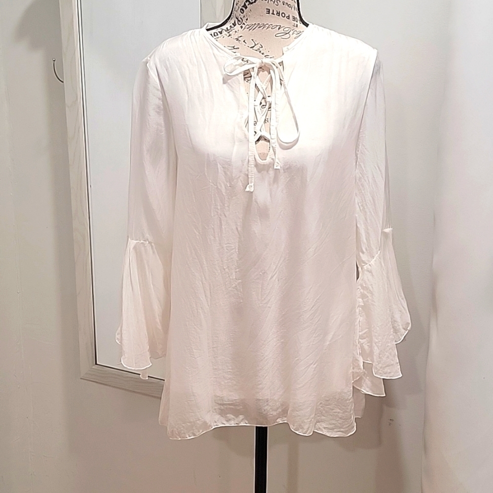 GIULIA Romantic Blouse Made in Italy Sz. Medium. B172 - Picture 3 of 6